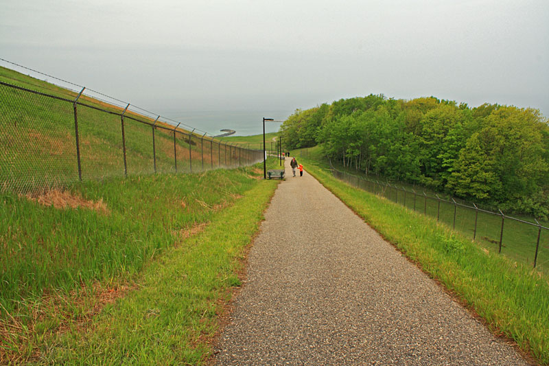 climbing the path to the reservoir overlook